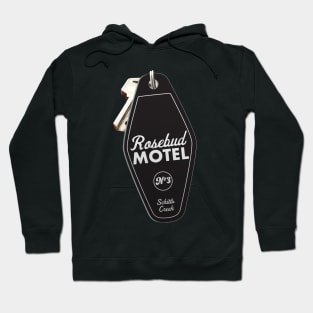 Schitt's Creek Rosebud Motel Key Tag, Retro design in black Hoodie